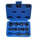 11Pcs Damaged Lug Nut and Lock Remover Twist Socket Set Screw Extractor Too