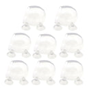 8Pcs Aquatic Plant Crystal Glass Cup Pot for Aquarium Fish Tank Plant Holder