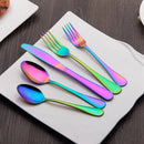 Flatware Set 20 Piece, Stainless Steel With Titanium Colorful Plated, Multi