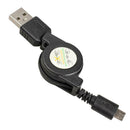 5pcs Micro USB to USB 2.0 Retractable Data Sync Charger Charging Cable Wire