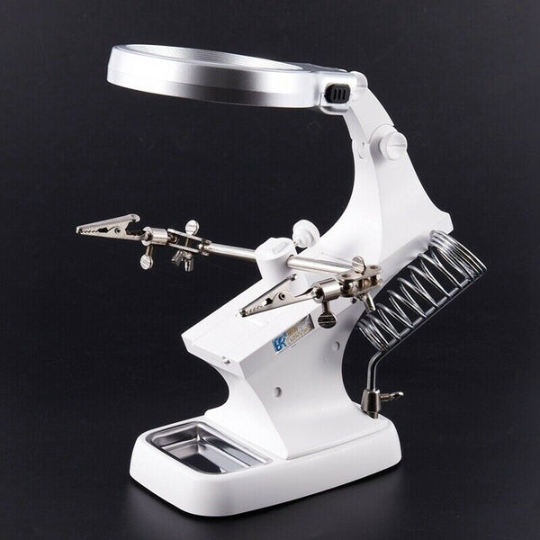 3 Hand Soldering Iron Stand Welding Tool With Illuminated Glasses Led Allig P8I5