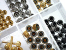 144 Pcs Watch Stem + Crown Parts Assortment Spare Parts Box Set