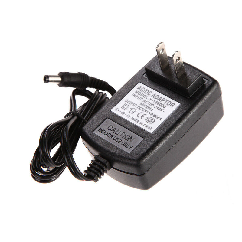 AC 100-240V Converter Adapter DC 5.5 x 2.5MM 12V 2A 2000mA Charger US Plug