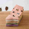 1 Pair Women Cute Cat Pattern Cotton Socks Anti-slip Multi-colo Breathable P8E4