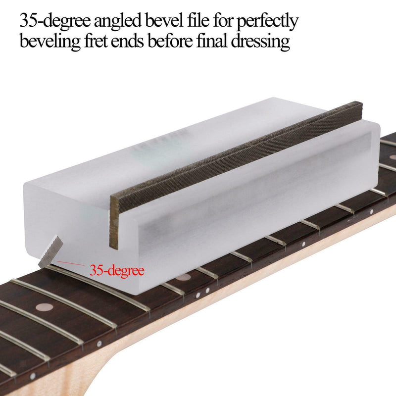 Acrylic Guitar Fret Beveling File Fret End Dressing Tool Luthier for Maintenance