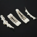 Pearls Hair Clips For Women Girls 4Pcs Large Bows/Clips/Ties For Birthday