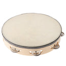 10 inch Tambourine Hand Held Drum Bell, Single Row Metal Jingles Percussion