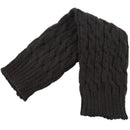 Women's Winter Knit Crochet Leg Warmers Legging Dark Grey