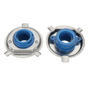 1 Pair H4 LED Halogen Headlamp Headlight Holder Socket Retainer Adapter Durable