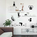 Cute Cat Removable Wall Stickers DIY Switch Decals Home Kids Bedroom Decor