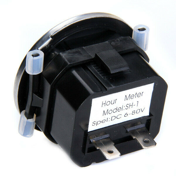 Mechanical Hour Meter Gauge - Engine Hourmeter (DC 6-80V) for Boat /Auto /ATV