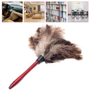 35cm Anti-static Ostrich Bird Feather Fur Duster Brush Natural Wood Handl Tool
