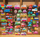 5x Cartoon Bubble Stickers Transport Cars Kids Bubble Stickers Christmas Gift 3C