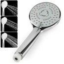3Modes Water Saving Handheld Round Chrome ABS Bathroom Rainfall Shower Head A