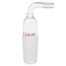 24/40,glass adapter cone to rubber tube,right angle connection,hose inlet LJ