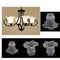 4pcs E27 Clear Glass Ceiling Fan Light Chandelier Wall Sconce Light Shades
