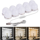 Usb Powered Dimmable 10w Bulb Hollywood Led Makeup Mirror Light Led Vanity