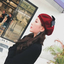 Ladies New Autumn and Winter Wool Hat Noble Temperament Painter Hat Wool Ha