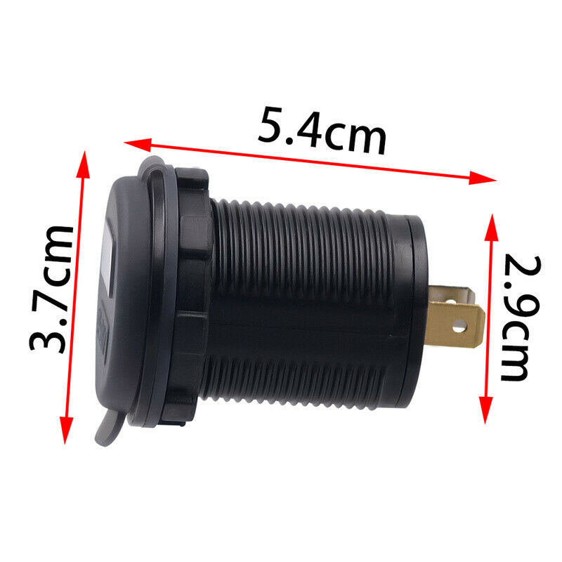 2in1 Led DC12V-24V 2.1A Universal Car Charger USB Port Phone Voltmeter For  J5R5