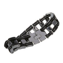 Rubber Stainless Steel Mens Bracelet Bangle Link 0.75" HOT