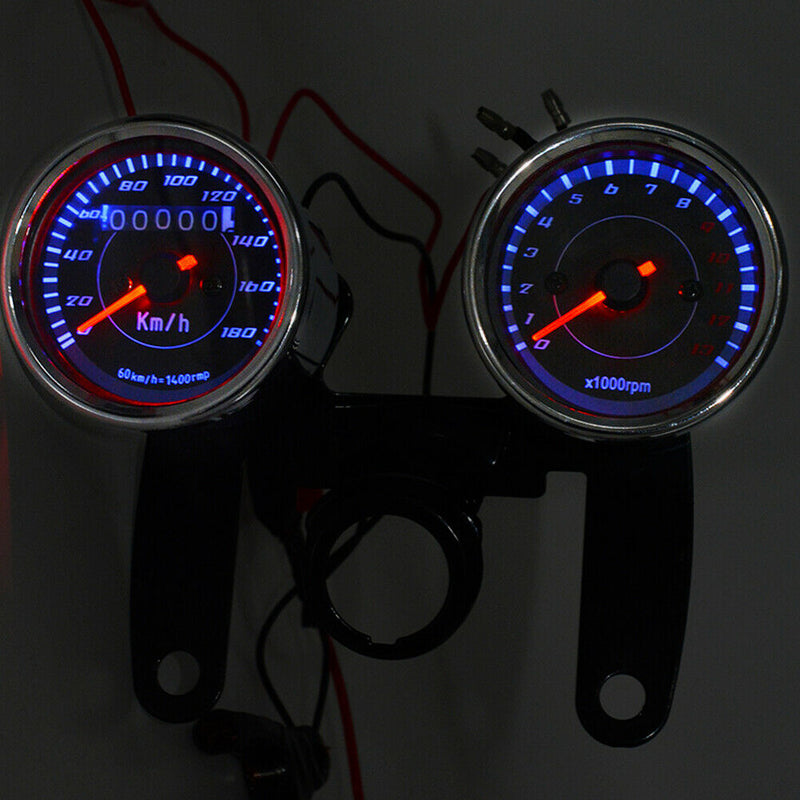 2 In 1 Speedometer Tachometer ABS With Bracket Professional Motorcycle Odometer