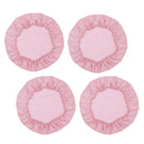 4Pcs Square Round Stretch Dining Wedding Chair Seat Cover for 35-50cm Pink