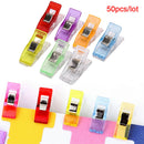 50Pcs/lot Fabric Tape Bias Maker DIY Foot Case Plastic Clip Hemming Sewing Tools