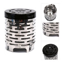Stainless Steel Portable Mini Camping Warmer Heater Cap Outdoor Gas Stove  3C