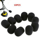 10Pcs Microphone Headset Windscreen Sponge Foam Mic Cover Protector 30x8MM