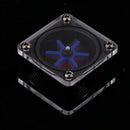 Acrylic G1/4'' Threaded Square Shape Computer Water Cooling Flow Meter