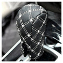 Leather Cover PU Leather Cover for Speed Lever & Handbrake Black + White