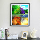 Four Seasons Tree 5D Full Drill Round Diamond Painting DIY Embroidery Kits