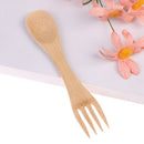 1pc Wooden Spoon Forks Set Wood Cutlery Coffee Tea Spoon Salad Fruit Fork W+