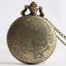 Large bronze embossed three pig retro pocket watch Fine chain embossed zodi J9O4