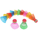 12 PCS Badminton EVA Rainbow Ball Head Nylon Badminton Feathers For Game Spo3C