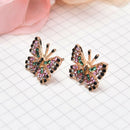 Fashion Women Colorful Crystal Butterfly Drop Dangle Earrings Statement Jewelsp