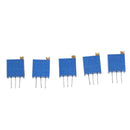 60 Pcs 100 - 500K ohm 3296W Trim Pot Trimmer Potentiometer Assortment Kit