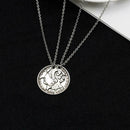 European and American Hollow Elk Stitching Necklace Man Love Friend Gift P1G1