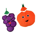 2 Sets Kids' Fruits Grape Orange Costume Fabric Outfit Dress Up Accessories