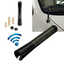 Car Carbon Fiber Black Aluminum Screw Radio Short Antenna Aerial Universal B6W7