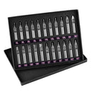 22Pcs Stainless Steel Tattoo Nozzle Tips Set with 6 Colors Aluminum Ribbed