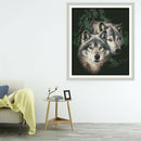 Counted Cross Stitch Kits Two Wolves 14CT Without Pre-printed Fabric 44x51cm