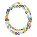 Glass Spacer Beads Bulk Colorful Buttons for DIY Jewelry 8MM, Approx. 48PCS