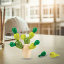 Baby Children Cactus Balance Toys Wood Travel Portable Block Assemble Table Game