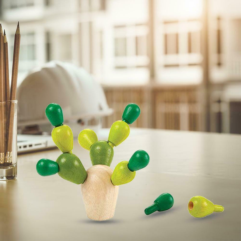 Baby Children Cactus Balance Toys Wood Travel Portable Block Assemble Table Game