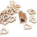 Eco-friendly Heart Shape Crafts Wood Chips Carved Ornament Accessories