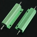 2Pcs 100W 16 Ohm 5% Aluminum Shell Wire Wound Resistors Green U3M3