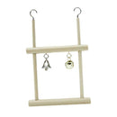 Wooden Bell Swing with Landing Place for Budgie Parakeet Cockatiel Conure