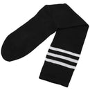 Old School White Stripe on Black Knee High Athletic Sports Tube Sock / Grea K6W3