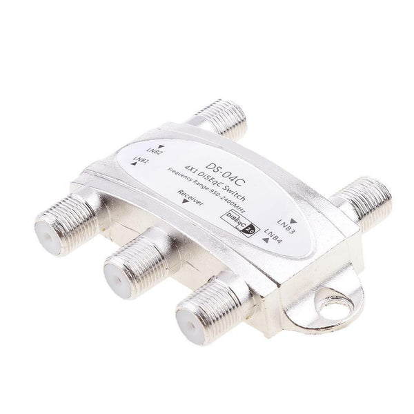 4x1 Premium Wideband DiSEqC 1.0 Satellite Switch FTA Dish LNB LNBF